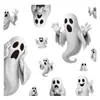 Decoración de Ambiente para Fiesta de Halloween Pegatinas para Ventana con Expresiones Peculiares, Pegatinas Estáticas 3D de Fantasma para Vidrio de Puertas