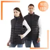 Chaleco térmico transfronterizo con cuello alto, nuevo chaleco calefactor de 15 zonas, ropa térmica inteligente, adecuado para hombres y mujeres, disponible en tallas grandes
