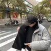 Chaqueta acolchada de algodón y terciopelo de cordero de doble cara para hombre, estilo Hong Kong, para parejas, holgada, cálida y gruesa, con forro polar