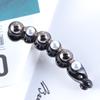 Accesorios para el cabello de celebridades de Internet de estilo coreano, nuevos, para mujer, redondos, dorados, combinables con todo, con perlas, pinzas tipo banana y diamantes de imitación, para el cabello.