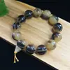 Venta Directa de Fábrica Pulsera de Cuentas Budistas de Cuerno Resina Imitación Cuerno Ámbar Rosario Budista Pulsera Estilo Chino Joyería Al por Mayor