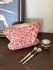Bolsa de Cosméticos de Comercio Exterior Transfronteriza Estampado de Leopardo Rosa Bolsa de Almacenamiento en stock Bolsa de Lona Explosiva de TikTok Bolsa de Lavado bolsa para ropa interior