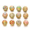 Flor de Diciembre Método Antiguo Transferencia Cuentas Esmalte Cloisonné Aceite Cuentas Huecas Pizarra Oro Pulsera DIY Accesorios Cuentas