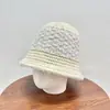 Gorro de Pescador Tejido Patchwork Fumeng Hilo para Mujer Otoño Invierno Estilo Coreano Versátil Adelgazante Facial Moderno Elegante Gorro de Cubo