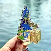 Imanes de Refrigerador Giratorios Culturales y Creativos Estilo Chino Personalizados, Imanes UV de Monumentos de Shanghái, Imanes de Refrigerador Pintados de Metal, Hechos a Medida
