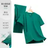 Ropa Nueva de Manga Corta para Lavado de Manos para Hombres y Mujeres, Uniformes Quirúrgicos, Ropa de Lavado de Manos para Quirófano, Ropa de Trabajo Elástica de Secado Rápido para Personal Médico