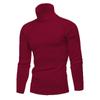 Suéter de color sólido simple para hombre, nuevo suéter de comercio exterior de otoño e invierno de 2022, suéter de camisa básica de cuello alto informal de moda para hombre