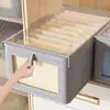 Caja de Almacenamiento Grande de Tela para Ropa para Armario, a Prueba de Polvo, con Capas, Caja Organizadora de Pantalones, Caja de Almacenamiento, Contenedor de Almacenamiento
