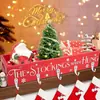 25 Nuevas Decoraciones Navideñas Transfronterizas con Base Roja de Madera y Ganchos de Hierro para Hogar y Empresa, Regalos de Navidad