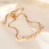 Pulsera Popular de Corazón para Mujer en Vivo de Tiktok de Gama Alta Elegante Lujo Moda Pulsera de Hilo Joyería para Mujer Venta al por Mayor