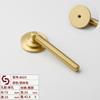 Puxador de Porta de Armário de Latão Vintage Estilo Chinês Luxo Leve High-End Dourado Gaveta de Armário Guarda-Roupa Puxador Redondo Furo Único