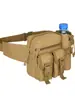 Riñonera de Senderismo con Portabotellas Desmontable y Cinturón Ajustable Riñonera Oxford para Hombres Mujeres Bolsa de Cinturón Casual para Viajes al Aire Libre Pesca Correr Senderismo Caza