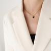 Collar y Aretes de Acero de Titanio con Colgante de Amor de Zirconia Multicolor de Diseño Nicho de Verano Francés para Mujer