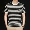2025 Moda Masculina Tendência Casual Verão Camiseta de Manga Curta Masculina Ajuste Slim Gola POLO Estilo Coreano Estampa Moderna