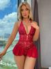 Fornecimento Transfronteiriço Europeu e Americano Exportação Sexy Tamanho Grande Lingerie Sexy Macacão Quente Renda Tentação Sexy Suspensórios