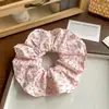 Nuevos Scrunchies Redondos Florales de Primavera y Verano, Estilo Pastoral, Accesorios Frescos y Versátiles para el Moño del Cabello para Niñas, Gomas para Cola de Caballo