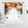 1 peça Tela de Janela Decorativa de Flores Impressão Digital 3D Fornecimento de Fábrica Transfronteiriço Amazon WISH Tela de Janela de Tecido