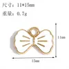 Dulce Caricatura Multicolor Mariposa Combinada con Accesorios de Gota de Aceite Dorada, Pulsera Corazón Femenino, Aretes, Collar, Llavero, Colgante