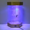 Mostrador luminoso giratorio de acrílico Plexiglás para productos de perfumería y cuidado de la piel, vitrina acrílica para relojes con cerradura