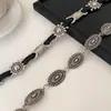 Estilo Bohemio Étnico Collar Ovalado de Cuero Cadena para la Cintura Moda Cinturón de Temperamento Joyería de Nicho de Alta Gama Venta al por Mayor