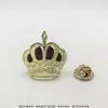 Broche de Coroa Dourada Luxuoso, Artesanato em Esmalte, Decoração com Tema de Vestido e Real, Emblema de Chapéu com Elementos de Palácio