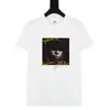 Camiseta de Manga Corta de Algodón Estilo Pareja Moda Callejera Americana Marca Graffiti Divertido Letras Clásicas Estampadas Versión Alta Transfronteriza
