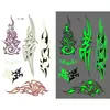 Novos adesivos de tatuagem luminosos de fornecimento transfronteiriço para homens e mulheres adesivos de rosto de totem de personalidade adesivos de festa adesivos de tatuagem de moda