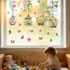 Plantas Verdes, Flores, Trepadeiras, Folhas, Folhas de Eucalipto, Adesivos de Vidro para Janelas, Vitrines, Sala de Estar, Decoração de Casa, Adesivos de Parede de Fundo
