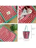 Bolso de Hombro Cuadros Dopamina Contraste Gran Capacidad Bolso de Viaje Bolso Tote Doble Capa Bolsa Ligera de Tela Mochila para Estudiante Universitario