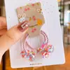 Lazo de lentejuelas para niños coreanos, anillo para el cabello, dibujos animados de Mickey, cereza, par, cuerda para el cabello, diadema linda para niña, tocado