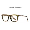 Gafas Retro Anti-Luz Azul Tr90 Transfronterizas Estilo Europeo y Americano para Hombre Montura Cuadrada Espejo Plano Bisagra de Resorte CP Patillas de Bisagra 60032