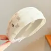 Diadema de Borde Ancho para Otoño e Invierno Estilo Coreano para Mujer Diadema Alta para la Parte Superior de la Cabeza Hace que la Cara Parezca Más Pequeña Sensación de Alta Calidad Pinza para el Cabello Accesorios para el Cabello Antideslizante Pinza para el Cabello Goma para el Cabello