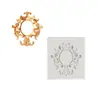 Molde de Silicone Embutido com Renda Estampada Flor Europeia Retro Embutida Forma de Silicone para Assar DIY