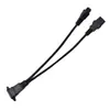 Cable de alimentación conector de clavija de figura 8 de tres conductores C14 con orejas uno a dos C13 0.5/1/2 metros
