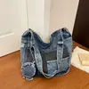 2026 Bolso de Mezclilla para Mujer de Nueva Personalidad Gran Capacidad Ligero Moderno Diario Casual para Viajar Bolso de Hombro Único Cruzado