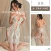 Meili Kou lencería sexy sexy hueco gota de agua hebilla colgante encaje cintura alta abertura cheongsam antiguo de mujer 1962