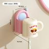 Ventosa Portacepillos Vaso Almacenamiento Estante Vaso Enjuague Bucal Montado en Pared Almacenamiento Cepillo de Dientes Eléctrico Hogar Baño Colgador de Vaso para Dientes