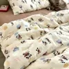 Sábana de Algodón Puro de Doble Capa de Grado A para Maternidad e Infancia, Amigable con la Piel, para Dormitorio de Estudiantes, Cama Individual Infantil, Sábana Ajustable y Funda de Edredón