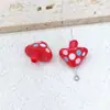 Cuentas de Hongo de Acrílico Estéreo de Doble Cara con Goteo de Aceite para Accesorios de Cabello DIY Cadena para Teléfono Celular Bolso Llavero Colgante Material de Cuentas Sueltas