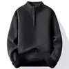 Tejido de punto con media cremallera para hombre, Otoño e Invierno, Terciopelo Espesado, Cuello alto medio, Tejido de punto de una pieza para hombre, Cálido de Invierno