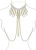Cadena de Pezón con Borla Amazon Collar con Pedrería Cadena Corporal Cadena para el Pecho Accesorios Divertidos para Mujer Cadena Corporal