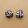 Plata de ley S925 accesorios de plata tailandesa cuerda de mano hecha a mano DIY cuentas huecas de cristal nudo chino accesorios de cuerda para atar agujero grande