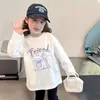 Camiseta linda de manga larga para niña, 100% algodón, camiseta básica para niños, nuevo estilo primavera y otoño 2026, top estudiantil de moda