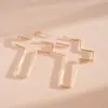 Pendientes Ovalados Geométricos de Hoja Estilo Metal Transfronterizo Europeos y Americanos, Pendientes de Temperamento Exagerado, Pendientes de Lujo Ligero de Alta Gama para Mujer