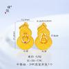 Tienda de Oro Puzuo Mismo Estilo Arena Dorada Accesorios DIY Hielo Triturado Fortuna Colgante Doble Calabaza Collar para Mujer Cadena Vintage para Clavícula