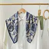 Pañuelo de Seda 70, Patrón de Espiga, Pañuelo Cuadrado para Cintura y Cuello, Pañuelo Decorativo de Alta Gama, Pañuelo Versátil, Nuevo Multicolor