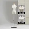Tienda de Ropa Modelo Femenino Estante Vestido de Novia Ventana Maniquí Falso Modelo Femenino de Medio Cuerpo Accesorios Soporte de Exhibición Cuerpo Completo