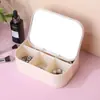 Espelho de maquiagem de mesa dormitório estudantil com caixa de armazenamento espelho de vestir HD Espelho Princesa fabricantes atacado