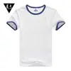 Nova Camiseta de Algodão com Lycra 200g, 32 fios, gola redonda, manga curta, borda contrastante, uniforme escolar, camiseta publicitária promocional, vestuário de trabalho estampado atacado