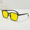 Gafas de sol con montura negra para hombre, de alta gama, atractivas, montura grande, lentes planas, se pueden combinar con monturas para gafas graduadas, gafas de sol de moda para mujer para fotos